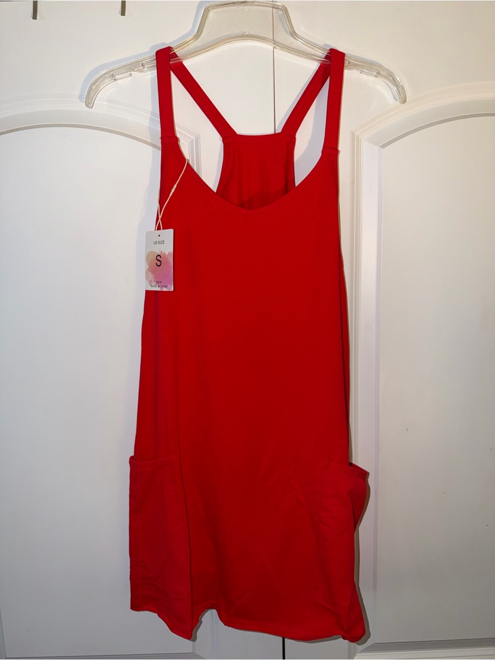Fashion Brand Company Red Sleeveless Pocket Sundress
